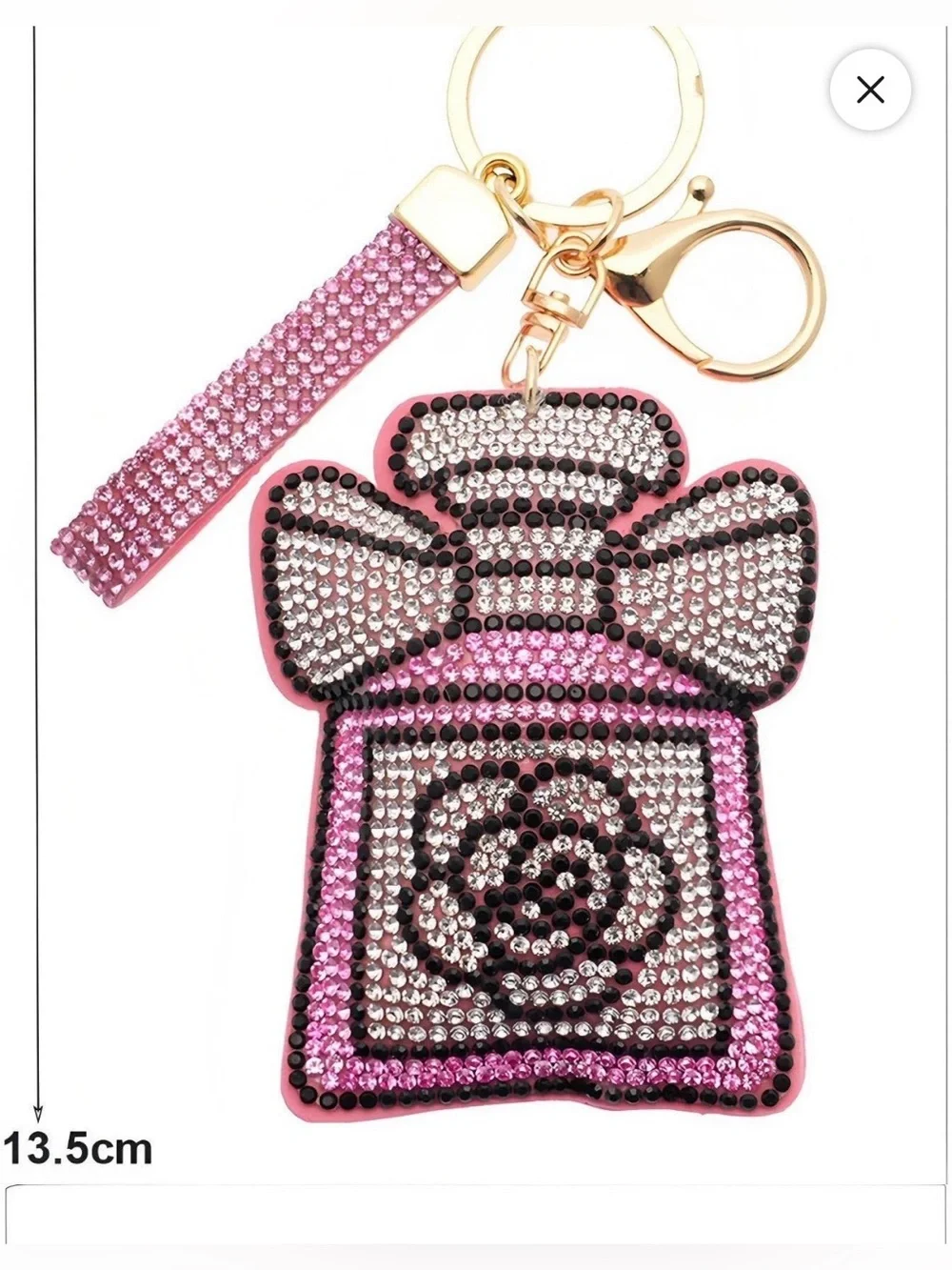 Rhinestone Bag Charm-12ct